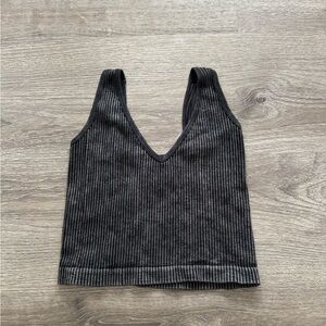 Ribbed Cropped Tank Top